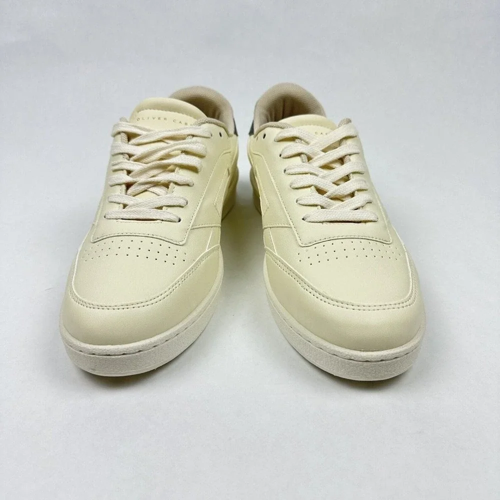 Oliver Cabell Low Top Sneakers Mens 7 Cream Leather Italian Made Low Top